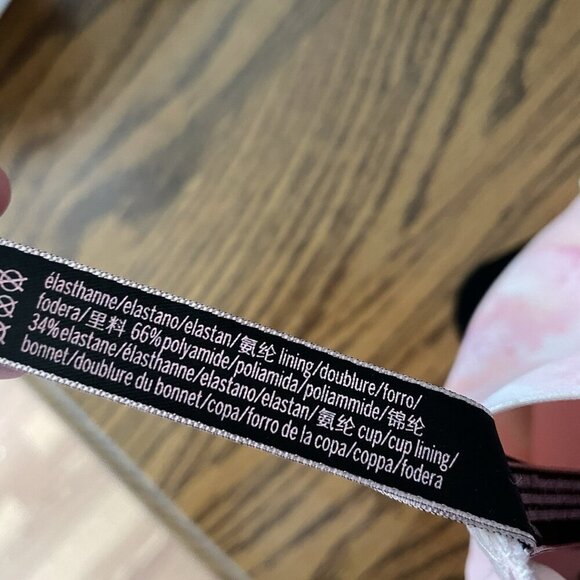 Victorias Secret Women 34C Pink Tie Dye Knockout Front Close Sports Bra - Picture 9 of 10